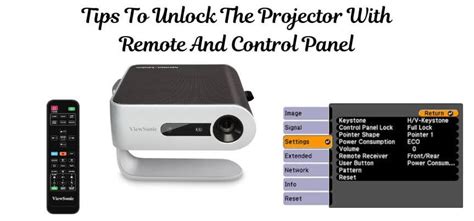 How To Unlock a ViewSonic Projector Using Remote or Control Panel?