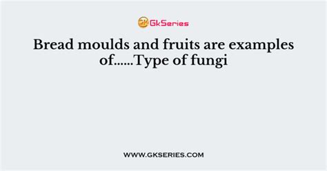 Bread moulds and fruits are examples of……Type of fungi