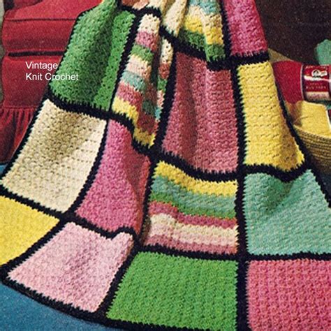 Color Block Crochet Afghan Pattern | Afghan crochet patterns, Crochet ...