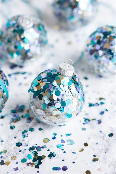 DIY Glitter Confetti Ornaments - The Sweetest Occasion