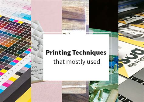 Printing Techniques that mostly used- vikrant enterprises