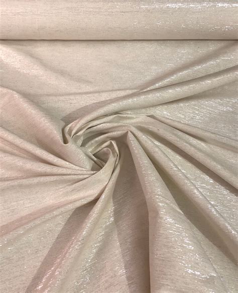 Raw silk 48 wide Beautiful ivory color noil silk with matalic silver stripes in the fabric sold ...