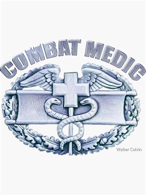 "Combat Medic Badge (2)" Sticker by Skyviper | Redbubble