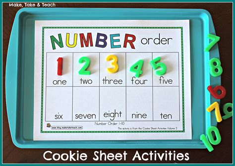 Cookie Sheet Activities Pre K- K Bundle- Early Literacy and Numeracy Activities - Make Take & Teach