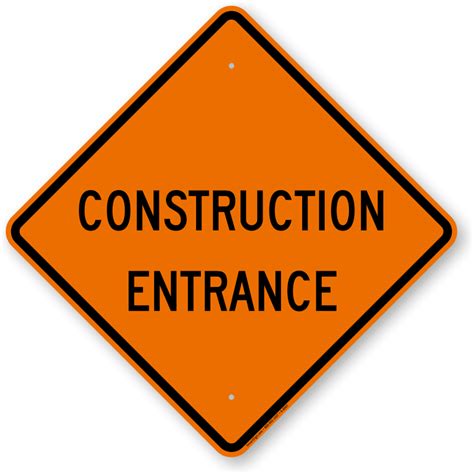 Construction Entrance Signs - Free PDF Downloads from MySafetySign