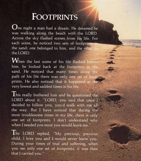 Living Water: Footprints in the Sand