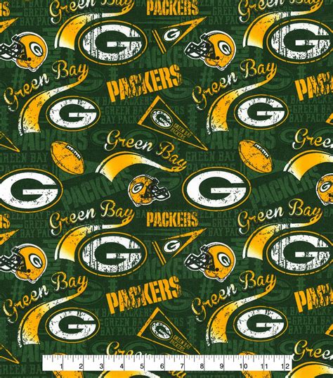 Green Bay Packers Cotton Fabric - Retro | JOANN