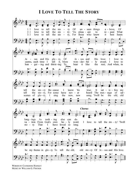 I Love To Tell The Story Gospel Song Lyrics, Hymn Music, Great Song ...