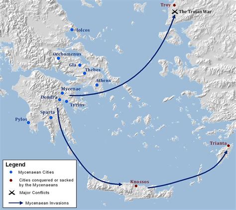 The Mycenaean World | Mycenaean, Ancient greek map, Mycenae