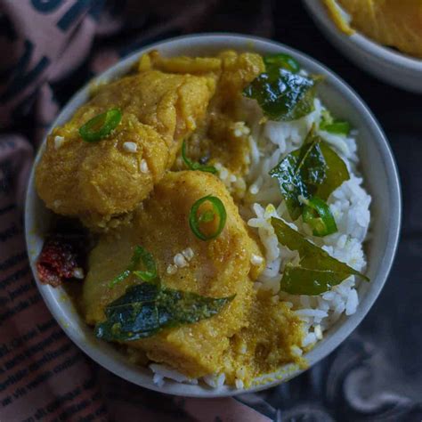 Basa Fish Curry cooked with Coconut Milk - Debjanir Rannaghar