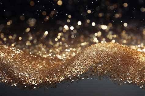 Premium AI Image | Gold glitter on a white background