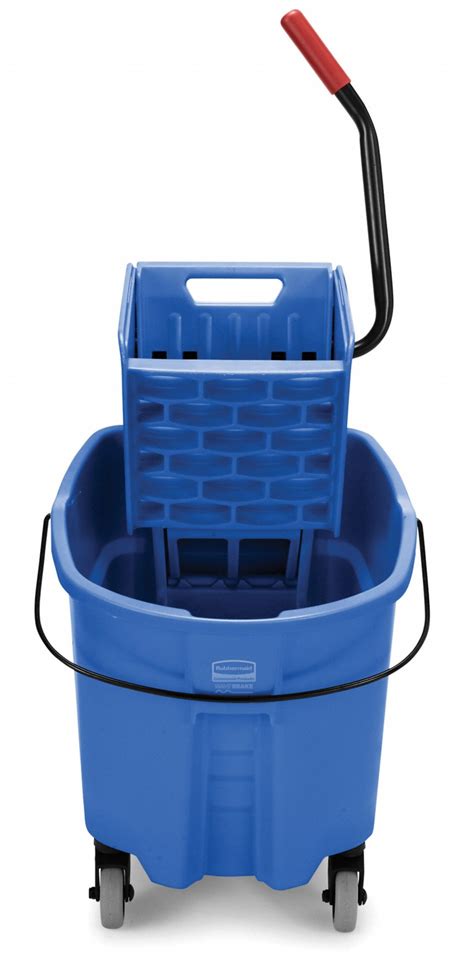 RUBBERMAID COMMERCIAL PRODUCTS Blue Polypropylene Mop Bucket and Wringer, 8 3/4 gal - 5NY83 ...