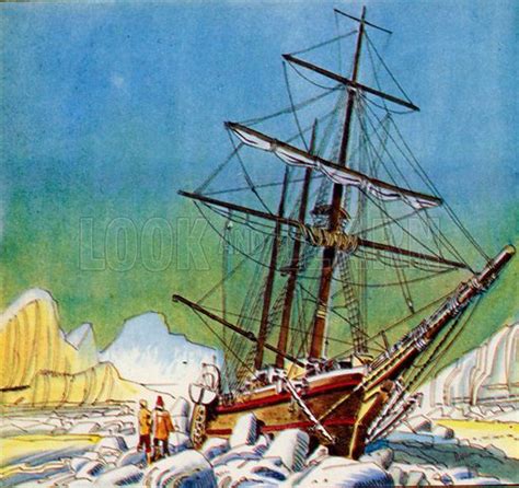 Sir Ernest Shackleton's ship the Endurance was crushed by … stock image ...