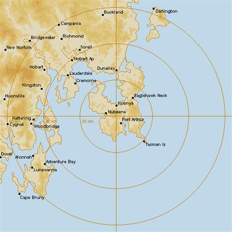 64 Km Hobart (Mt Koonya) Radar