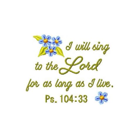 Sing to the Lord (single) · Oma’s Place Machine Embroidery Designs