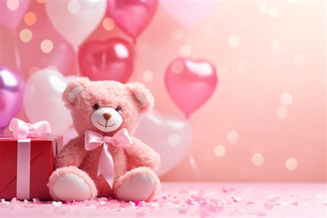 Valentines Teddy Bear Background Graphic by Forhadx5 · Creative Fabrica