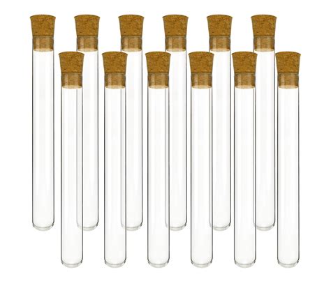 12PK Test Tubes with Cork Stoppers, 25mL, 18x150mm - Borosilicate Glas — Eisco Labs