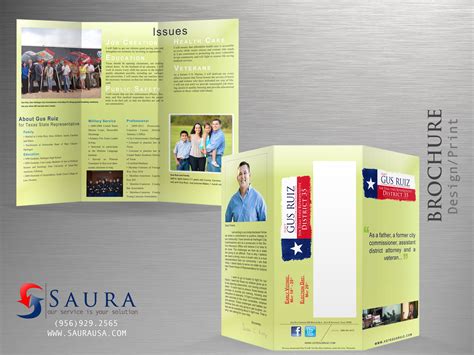 Political Brochure for Gus Ruiz | Brochure, Gus design, Health care