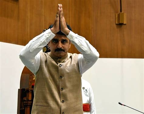 Gandhinagar: Speaker Shankar Chaudhary gestures during the winter session