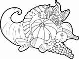 Cornucopia Printable sketch template