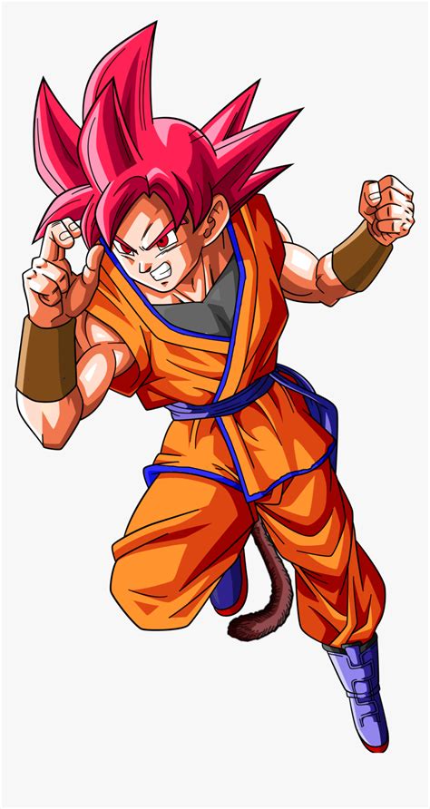 Super Saiyan God Goku Jr Dragonball - Goku Ssj God Png, Transparent Png , Transparent Png Image ...