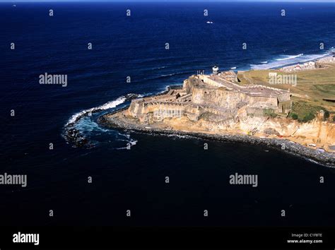 Puerto Rico, City of San Juan, El Morro district (aerial view Stock ...