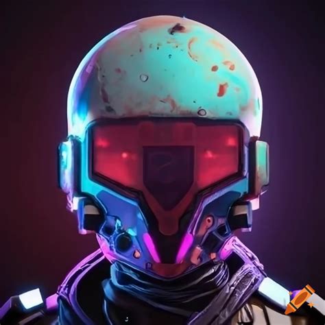 Cyberpunk space helmet