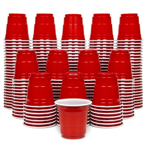 GoPong 2oz Plastic Shot Cups - Pack of 200, Disposable Mini 2oz Party ...