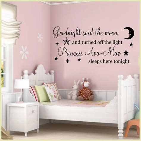 Aliexpress.com : Buy Girls Room Wall Art Mural Removable Vinyl Wall Decal Personalized Girl Name ...