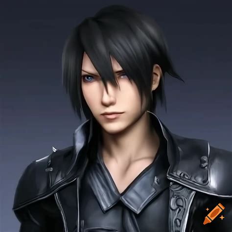 Realistic-looking male character in black leather outfit