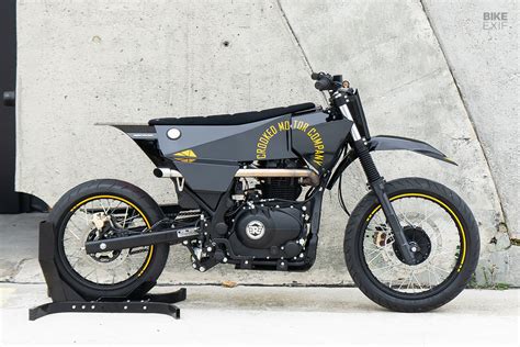 SuperScram: Crooked's Royal Enfield Scram supermoto | Bike EXIF