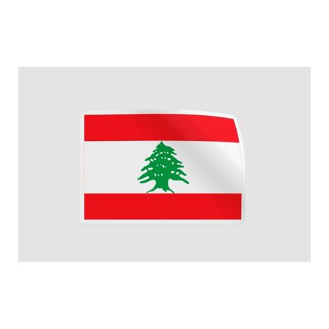 Lebanon Flag Style 3 Sticker - DecalsHouse