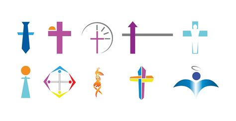 Set of ten christian logos 1893897 Vector Art at Vecteezy