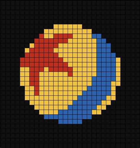 A pixel art template of the Pixar ball. Easy Perler Bead Patterns ...