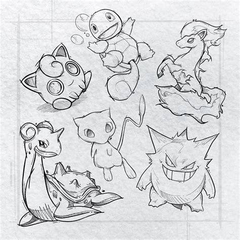 Illustrations Art | Pokemon tattoo, Pokemon sketch, Pokemon drawings