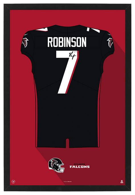 Atlanta Falcons Bijan Robinson Autographed Jersey Framed Print | Prinstant Replays