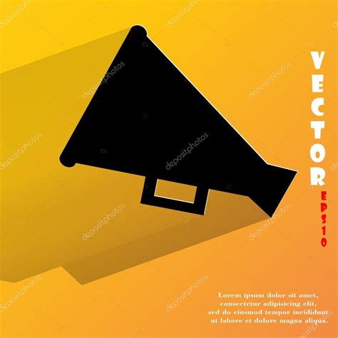 Megaphone, Loud-hailer icon. flat modern design Stock Vector Image by ...