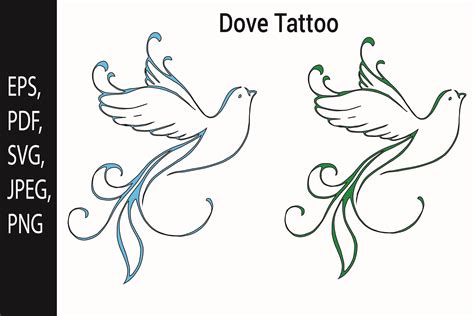 Dove Tattoo Designs Grafik Von sifatevan2 · Creative Fabrica