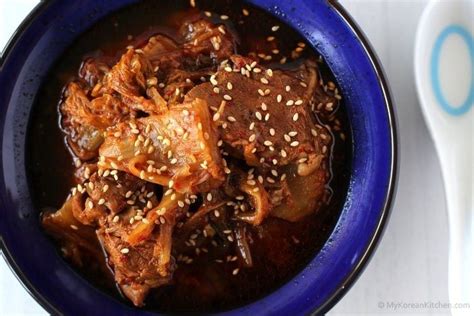 Slow Cooker Kimchi Stew with Beef - My Korean Kitchen