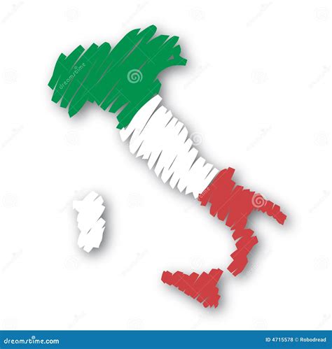 Map Flag Italy (vector) Royalty Free Stock Photos - Image: 4715578