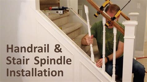 How to Install Handrail and Stair Spindles (Staircase Renovation Ep 4) | Staircase spindles ...