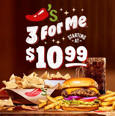 Chili's Offers Tasty Savings with 3 For Me Special - Drink, Appetizer ...