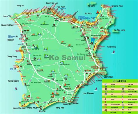 Koh Samui Hotel Map - Ontheworldmap.com