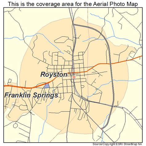 Aerial Photography Map of Royston, GA Georgia