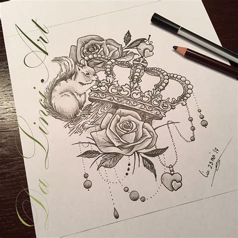 Rose Crown Drawing