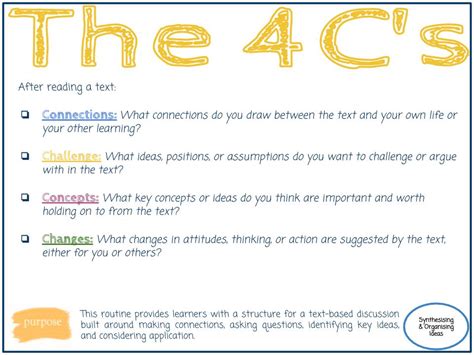 The 4 C's - THINKING PATHWAYS