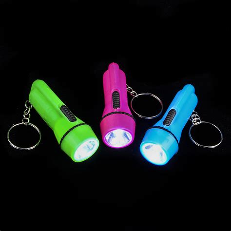 2" Plastic Flashlight Keychain