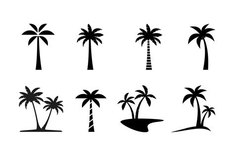 Set of Palm Tree Silhouette Logo Graphic by dunia8103 · Creative Fabrica