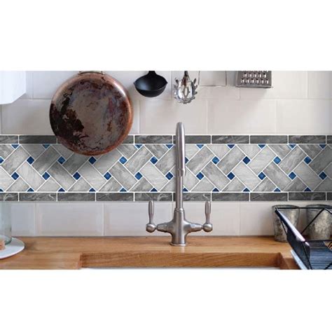 Art3d Tile Borders Peel and Stick Backsplash Tile 12.4"x5" Removable Backsplash for Kitchen ...