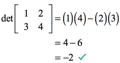 Determinant of 2x2 Matrix | ChiliMath